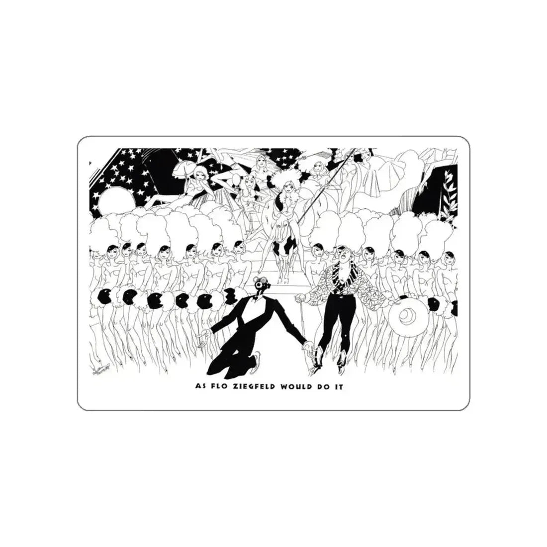 As Flo Ziegfeld Would Do It, Ballyhoo Magazine, November 1931 (Magazine Illustration) STICKER Vinyl Die-Cut Decal - The Sticker Space