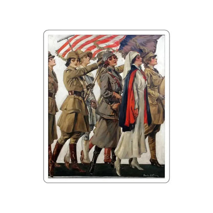 As We Go Marshing On, Life magazine cover, February 6th, 1919 (Magazine Illustration) STICKER Vinyl Die-Cut Decal - The Sticker Space