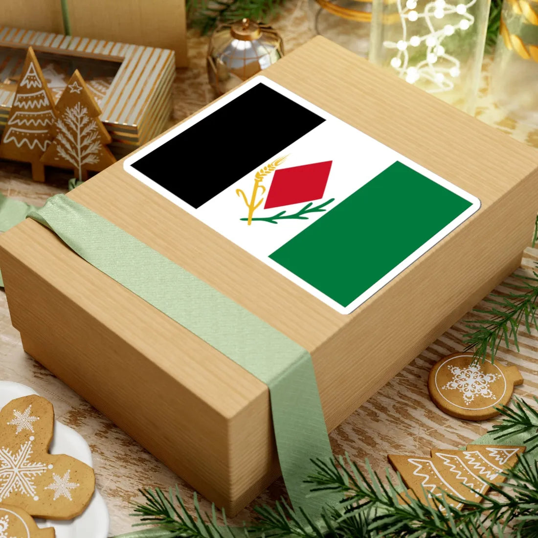 Asad Shufani proposed Palestine flag alt 1 Corrected (Palestine) STICKER Vinyl Kiss-Cut Decal - The Sticker Space