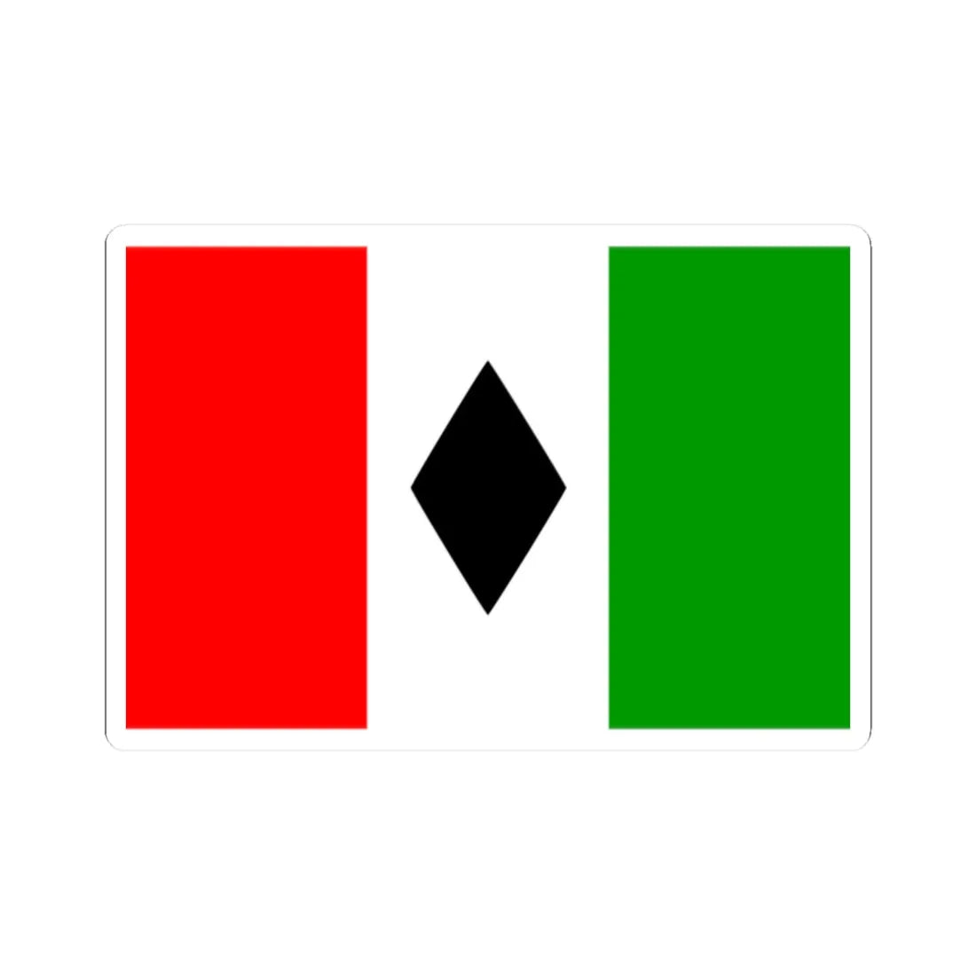 Asad Shufani proposed Palestine flag alt 2 (Palestine) STICKER Vinyl Kiss-Cut Decal 2 Inch White - The Sticker Space