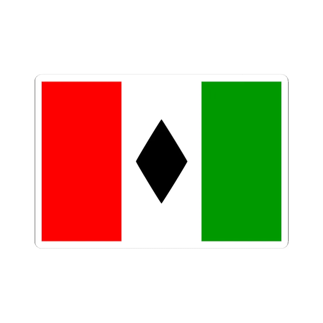 Asad Shufani proposed Palestine flag alt 2 (Palestine) STICKER Vinyl Kiss-Cut Decal 3 Inch White - The Sticker Space