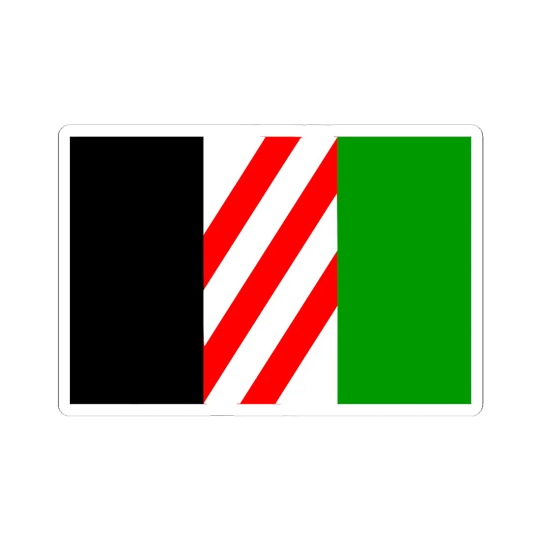 Asad Shufani proposed Palestine flag alt 3 (Palestine) STICKER Vinyl Kiss-Cut Decal 6 Inch White - The Sticker Space