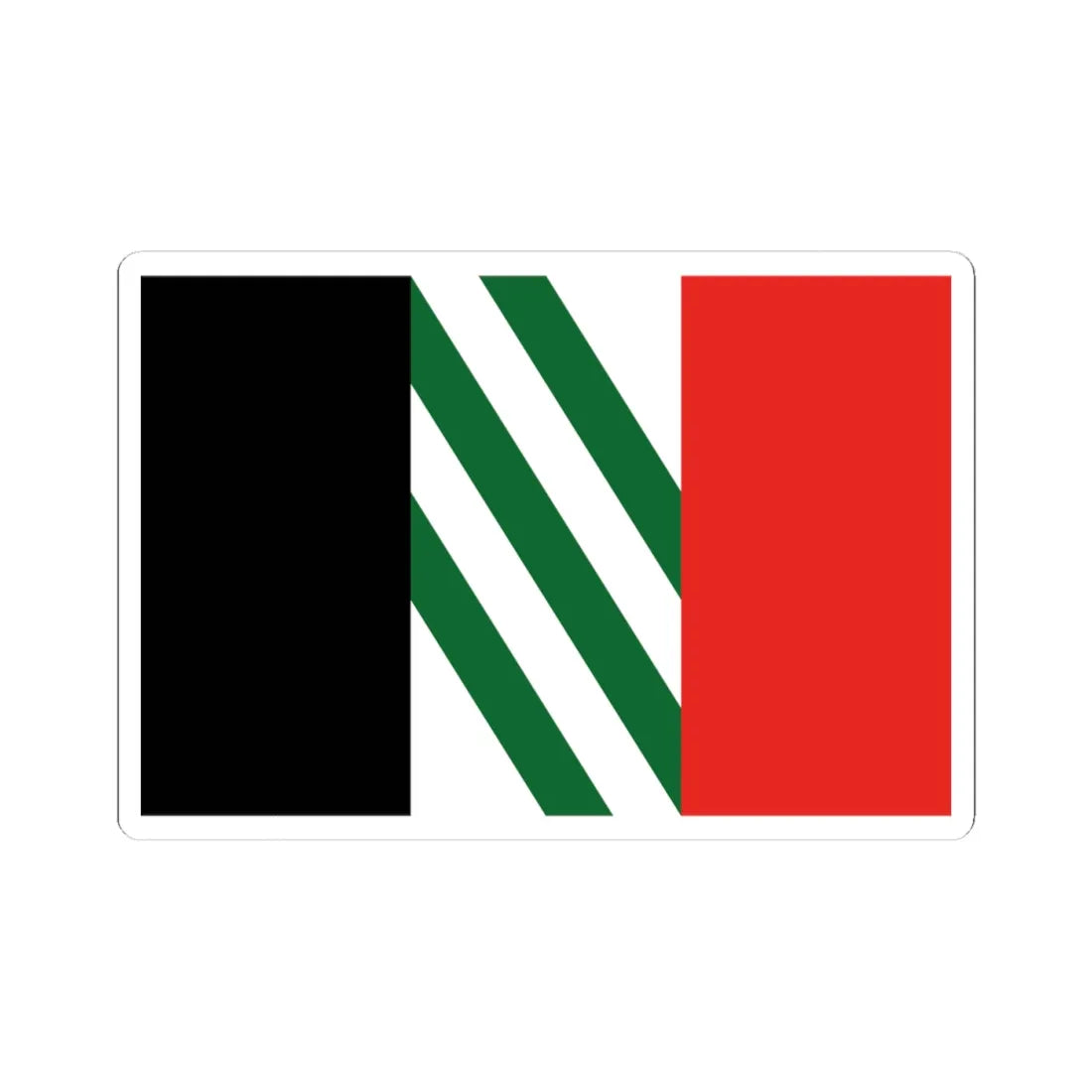 Asad Shufani proposed Palestine flag alt 4 (Palestine) STICKER Vinyl Kiss-Cut Decal 4 Inch White - The Sticker Space