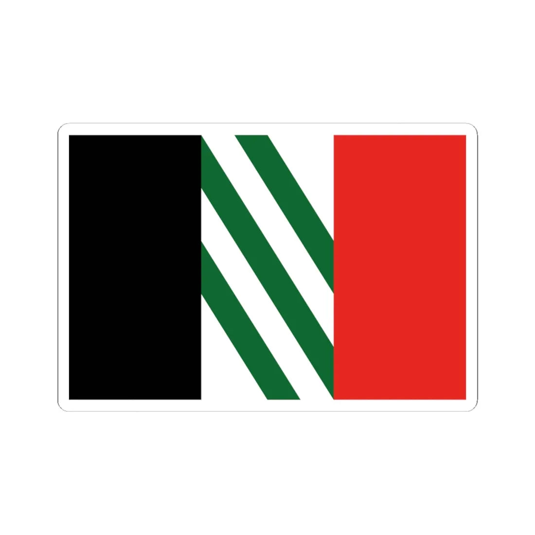 Asad Shufani proposed Palestine flag alt 4 (Palestine) STICKER Vinyl Kiss-Cut Decal 6 Inch White - The Sticker Space