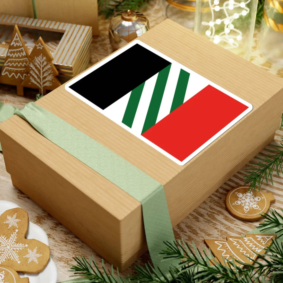 Asad Shufani proposed Palestine flag alt 4 (Palestine) STICKER Vinyl Kiss-Cut Decal - The Sticker Space