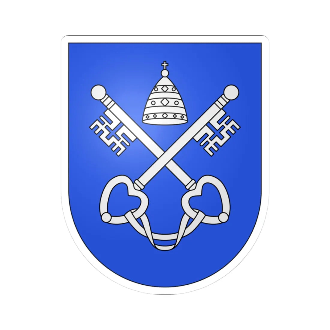 Ascona-coat of arms (Switzerland) (Coat of Arms) STICKER Vinyl Kiss-Cut Decal 3 Inch White - The Sticker Space