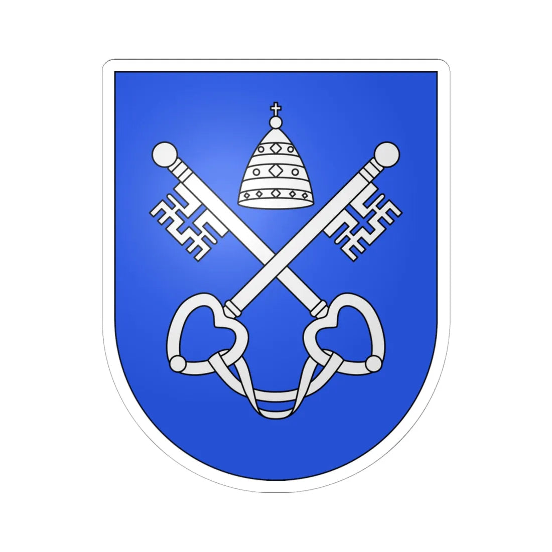 Ascona-coat of arms (Switzerland) (Coat of Arms) STICKER Vinyl Kiss-Cut Decal 6 Inch White - The Sticker Space