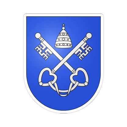 Ascona-coat of arms (Switzerland) (Coat of Arms) STICKER Vinyl Kiss-Cut Decal 6 Inch White - The Sticker Space