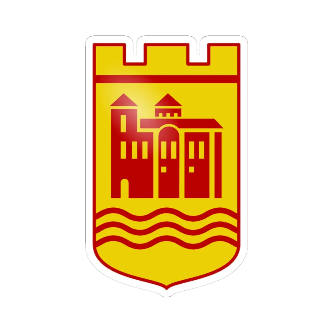 Asenovgrad-coat-of-arms (Bulgaria) (Coat of Arms) STICKER Vinyl Kiss-Cut Decal 3 Inch White - The Sticker Space