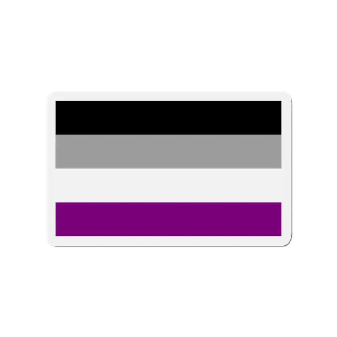 Asexual Pride Flag - Refrigerator Magnet 3 Inch - The Sticker Space