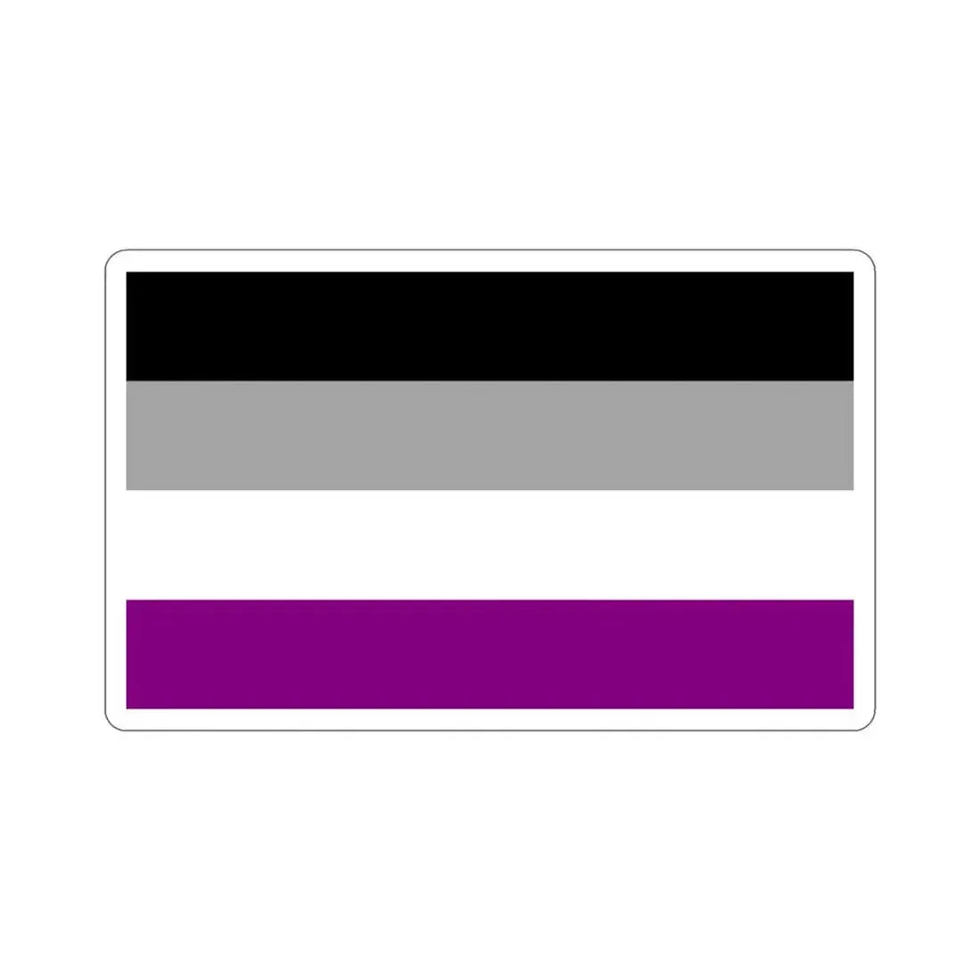 Asexual Pride Flag STICKER Vinyl Die-Cut Decal 3 Inch - The Sticker Space