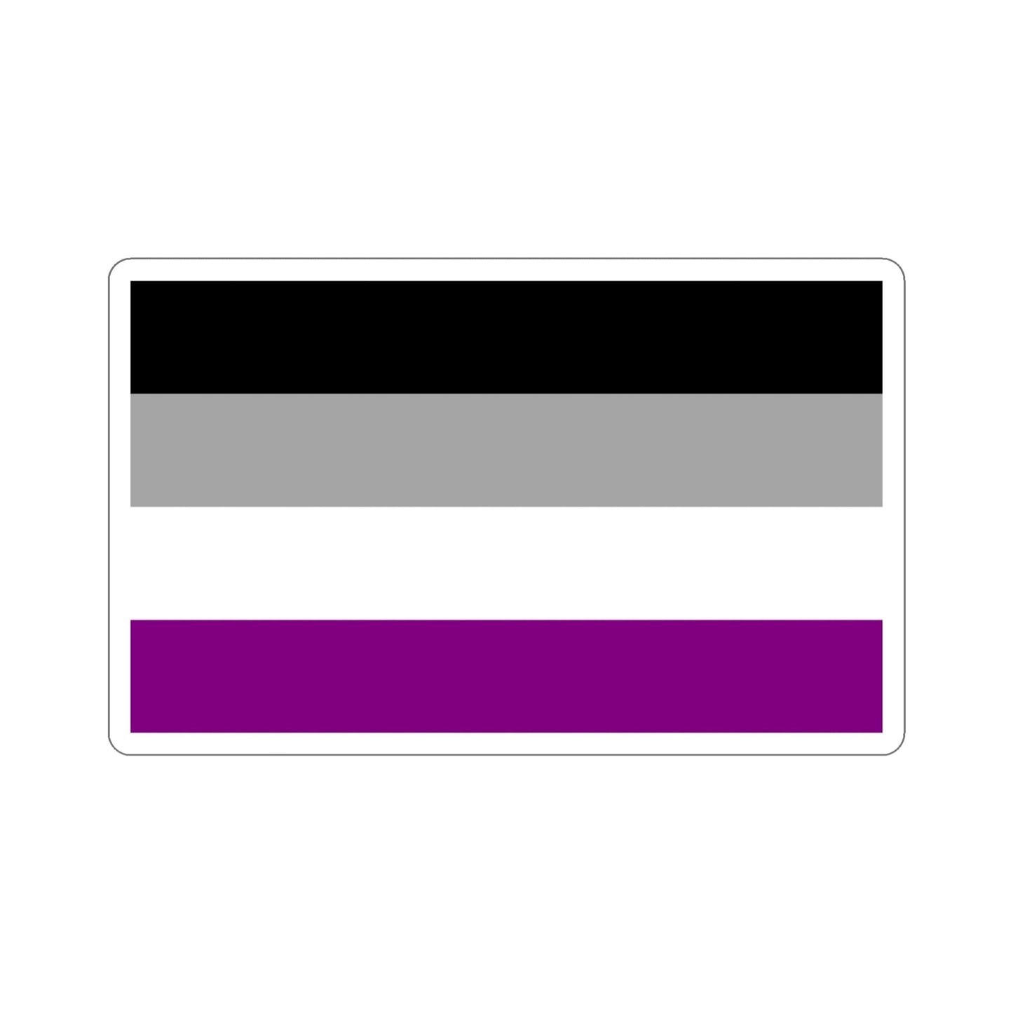 Asexual Pride Flag STICKER Vinyl Die-Cut Decal-4 Inch-The Sticker Space