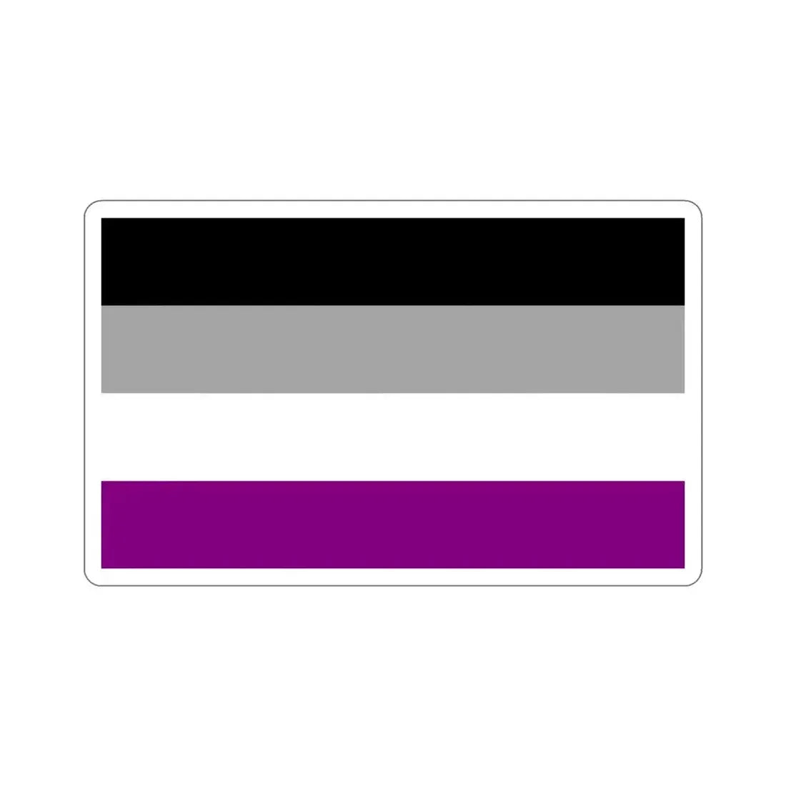 Asexual Pride Flag STICKER Vinyl Die-Cut Decal 4 Inch - The Sticker Space