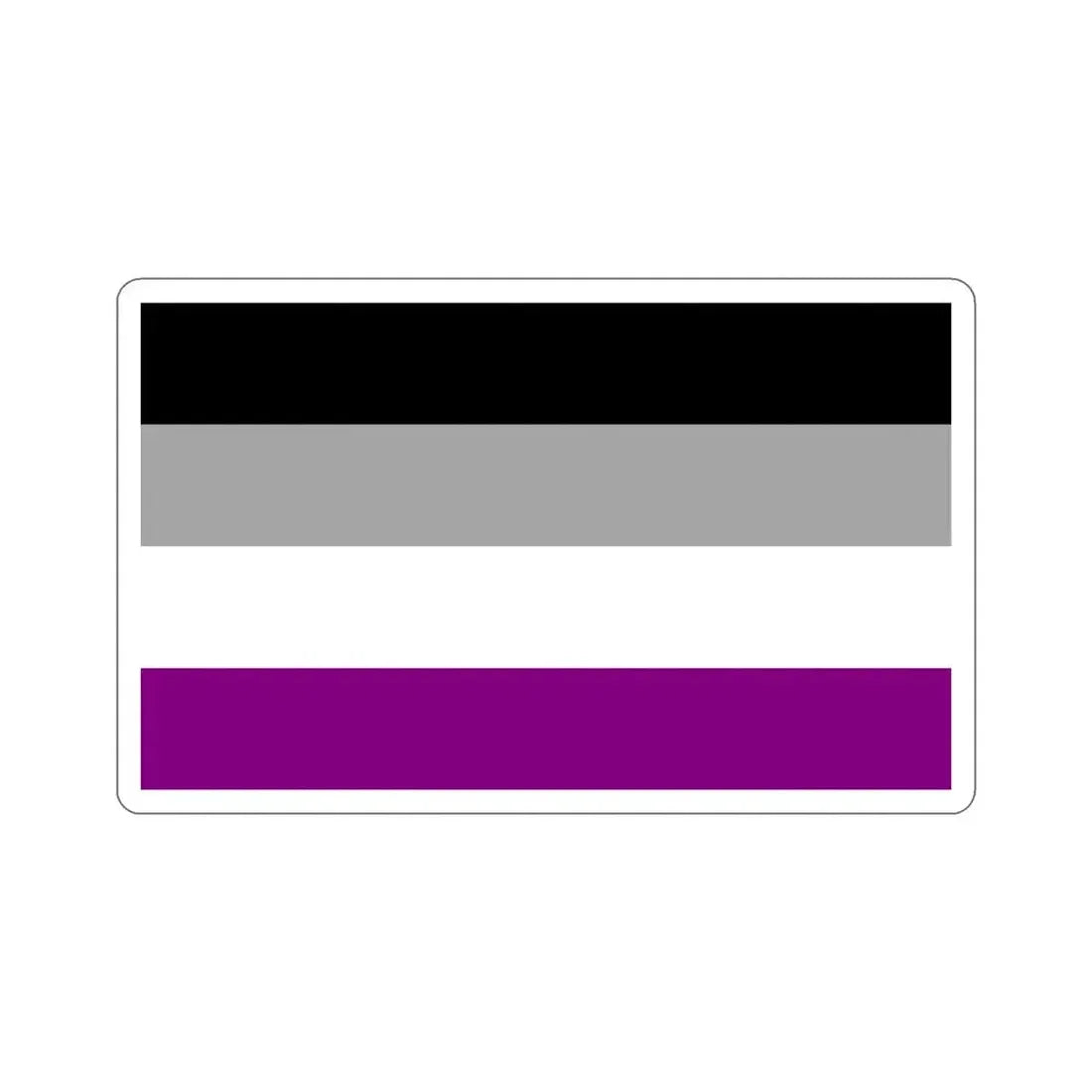 Asexual Pride Flag STICKER Vinyl Die-Cut Decal 5 Inch - The Sticker Space