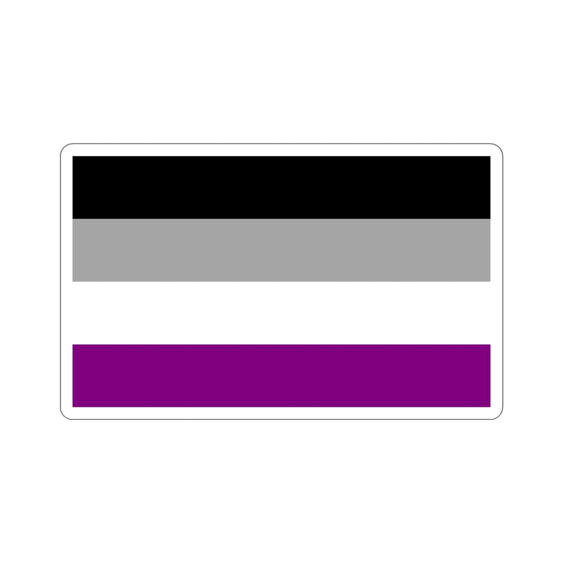 Asexual Pride Flag STICKER Vinyl Die-Cut Decal-6 Inch-The Sticker Space