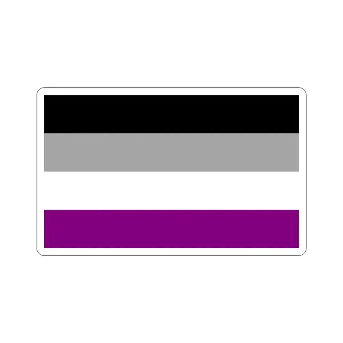 Asexual Pride Flag STICKER Vinyl Die-Cut Decal 6 Inch - The Sticker Space
