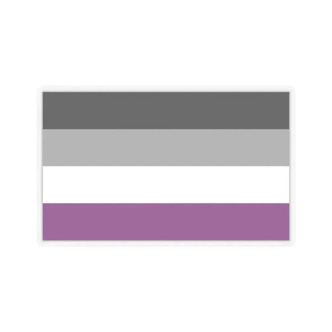 Asexual Pride Flag - STICKER Vinyl Kiss-Cut Decal 2 Inch Transparent - The Sticker Space
