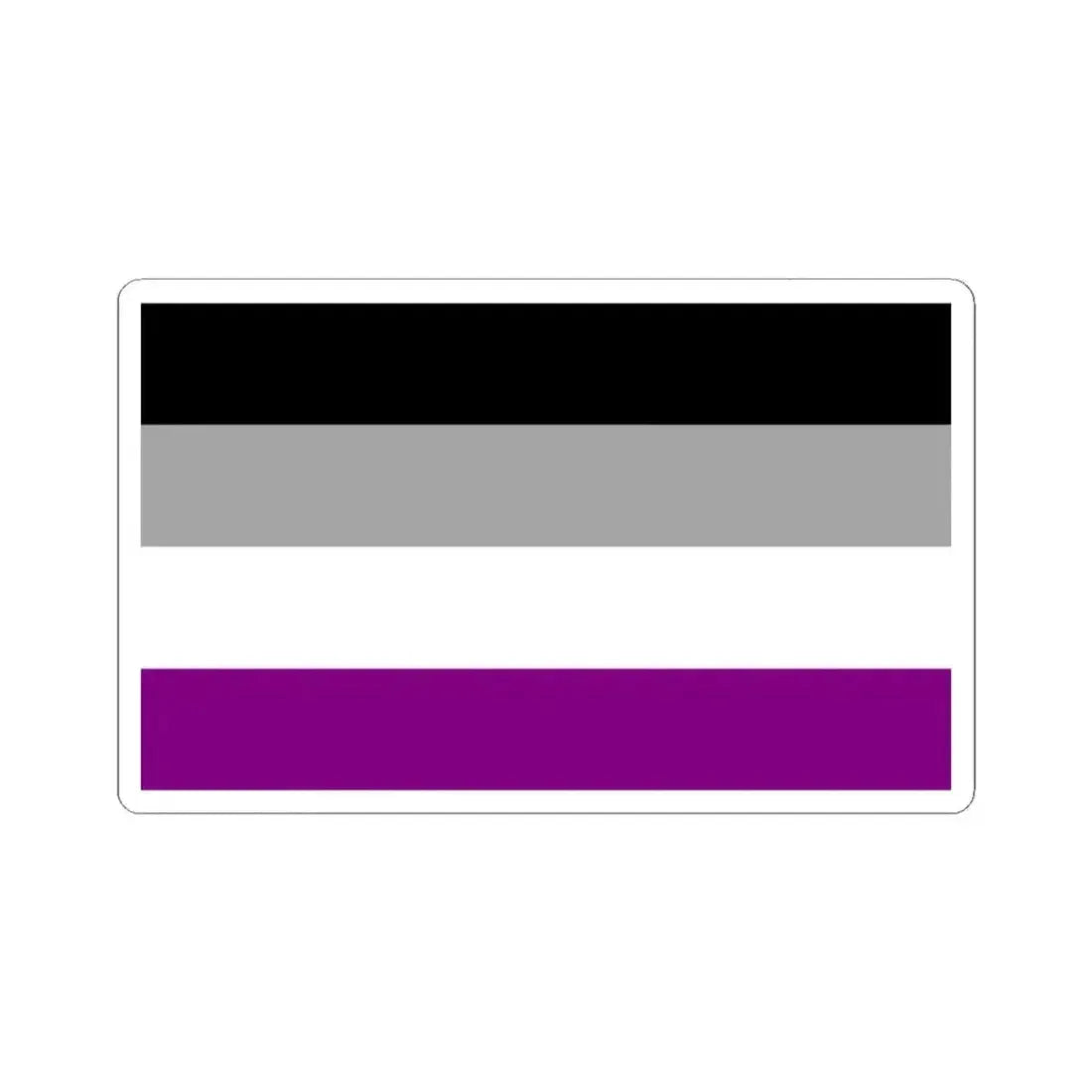 Asexual Pride Flag - STICKER Vinyl Kiss-Cut Decal 2 Inch White - The Sticker Space