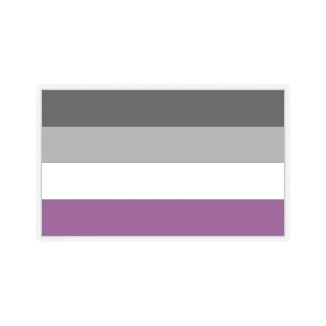 Asexual Pride Flag - STICKER Vinyl Kiss-Cut Decal 3 Inch Transparent - The Sticker Space