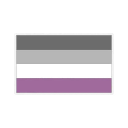 Asexual Pride Flag - STICKER Vinyl Kiss-Cut Decal 3 Inch Transparent - The Sticker Space