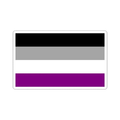 Asexual Pride Flag - STICKER Vinyl Kiss-Cut Decal 3 Inch White - The Sticker Space