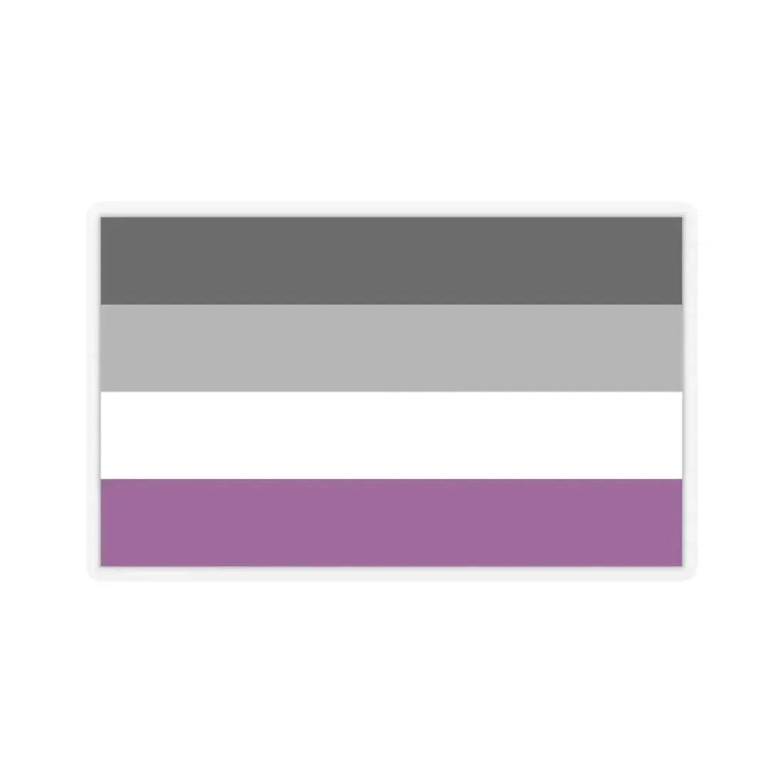 Asexual Pride Flag - STICKER Vinyl Kiss-Cut Decal 4 Inch Transparent - The Sticker Space
