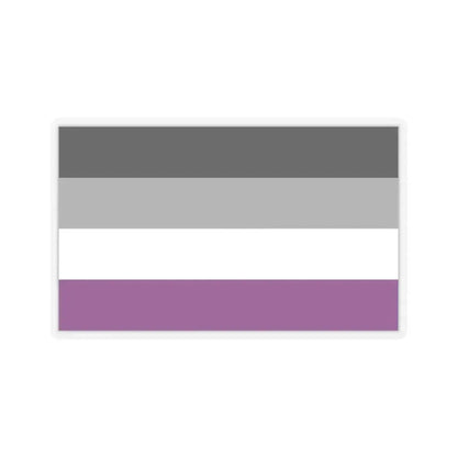 Asexual Pride Flag - STICKER Vinyl Kiss-Cut Decal 4 Inch Transparent - The Sticker Space