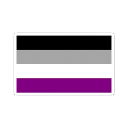 Asexual Pride Flag - STICKER Vinyl Kiss-Cut Decal 4 Inch White - The Sticker Space