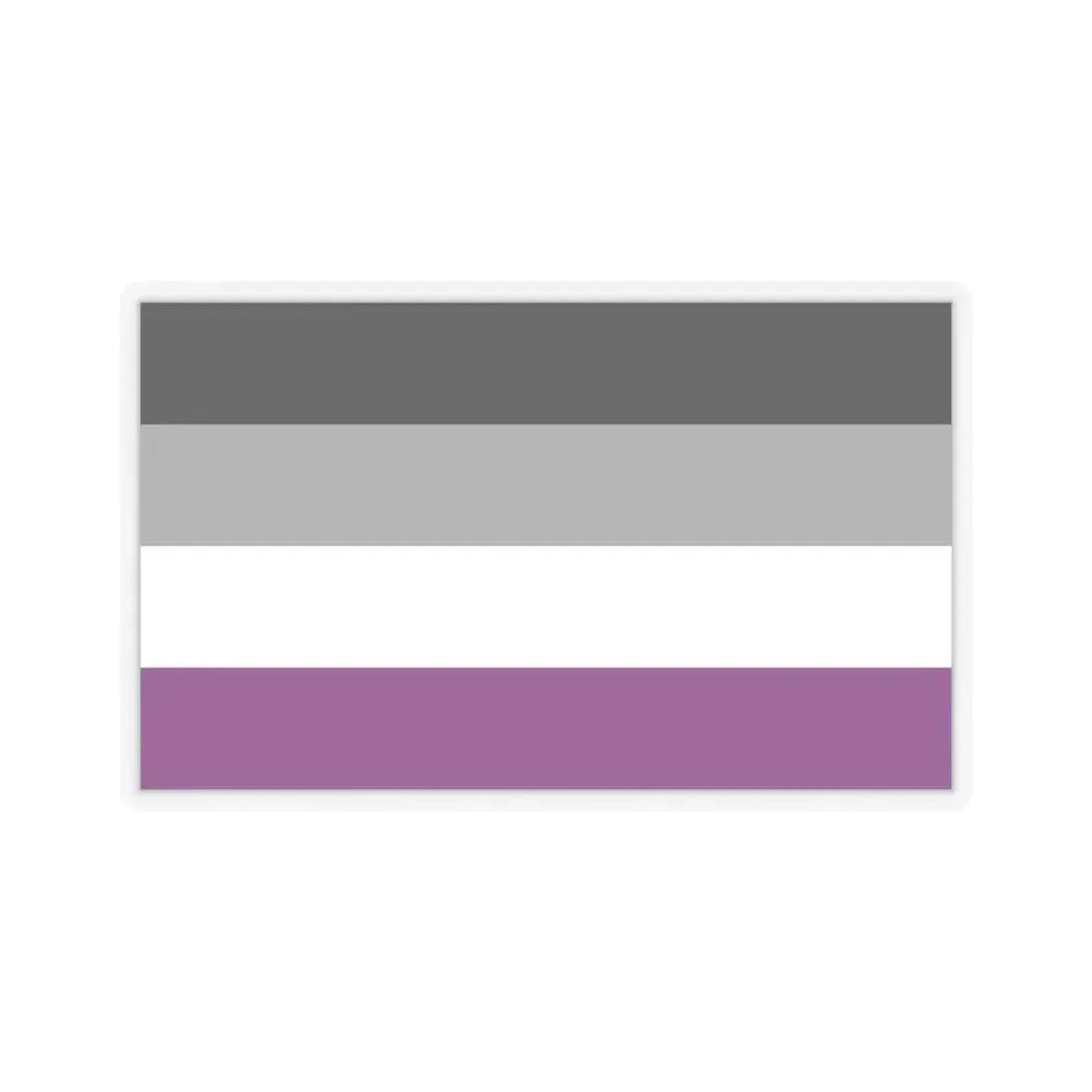 Asexual Pride Flag - STICKER Vinyl Kiss-Cut Decal 6 Inch Transparent - The Sticker Space