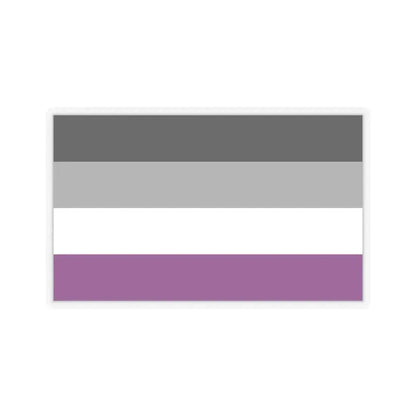 Asexual Pride Flag - STICKER Vinyl Kiss-Cut Decal 6 Inch Transparent - The Sticker Space