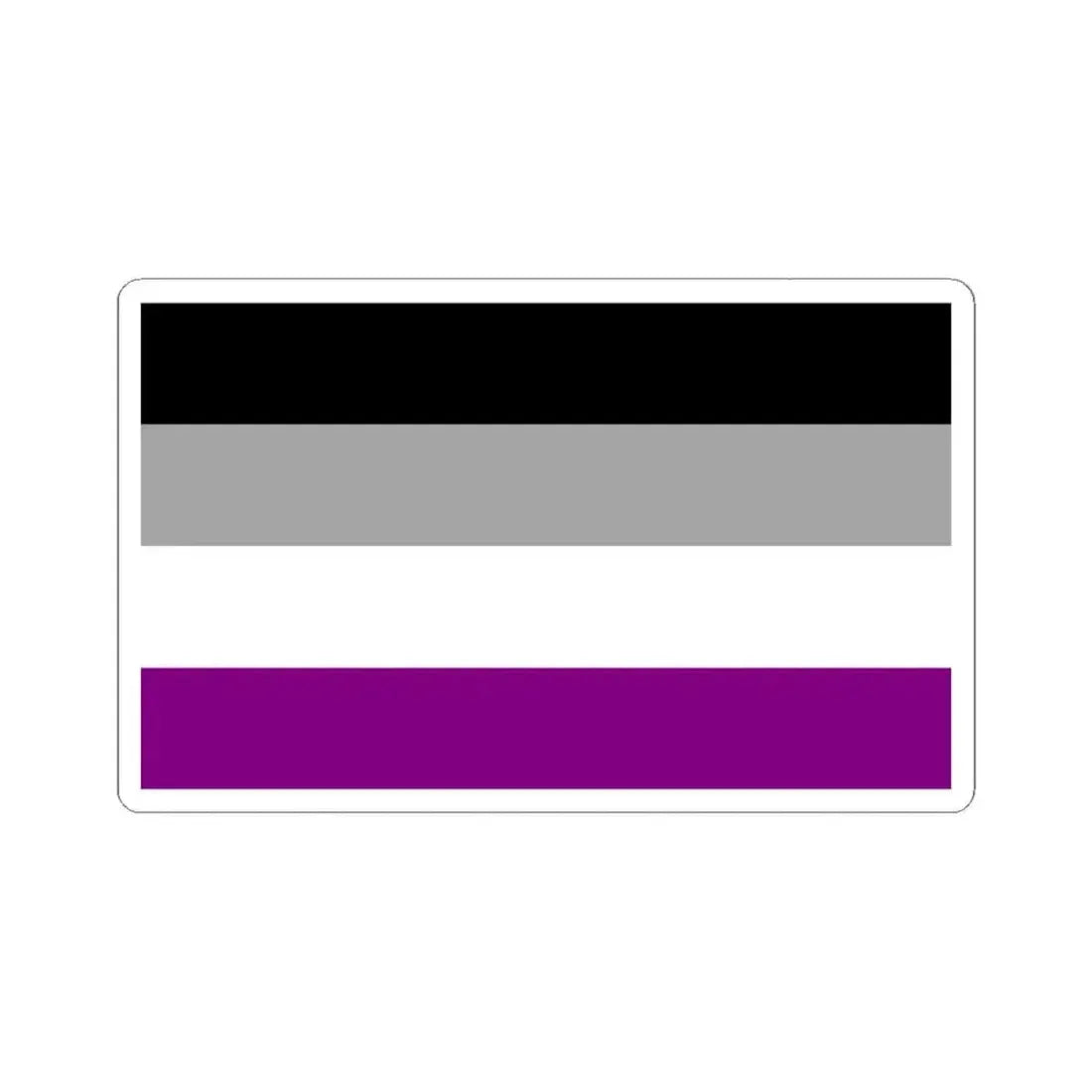 Asexual Pride Flag - STICKER Vinyl Kiss-Cut Decal 6 Inch White - The Sticker Space