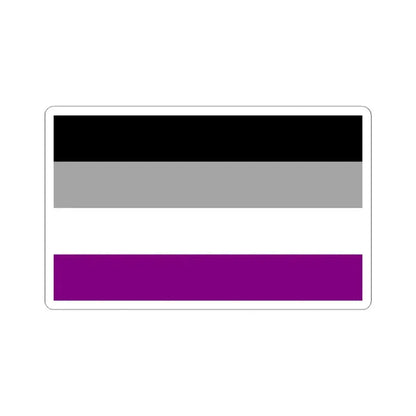 Asexual Pride Flag - STICKER Vinyl Kiss-Cut Decal 6 Inch White - The Sticker Space
