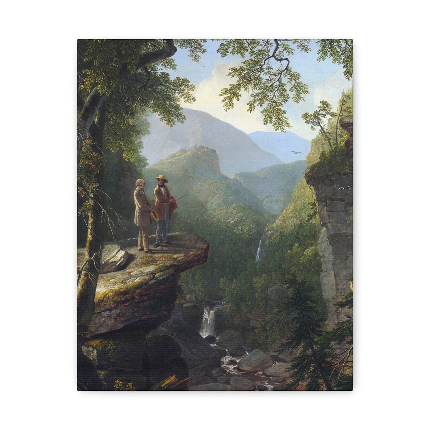 Asher Brown Durand (1796-1886) Kindred Spirits 1849 - Canvas Wall Art-11″ x 14″-The Sticker Space