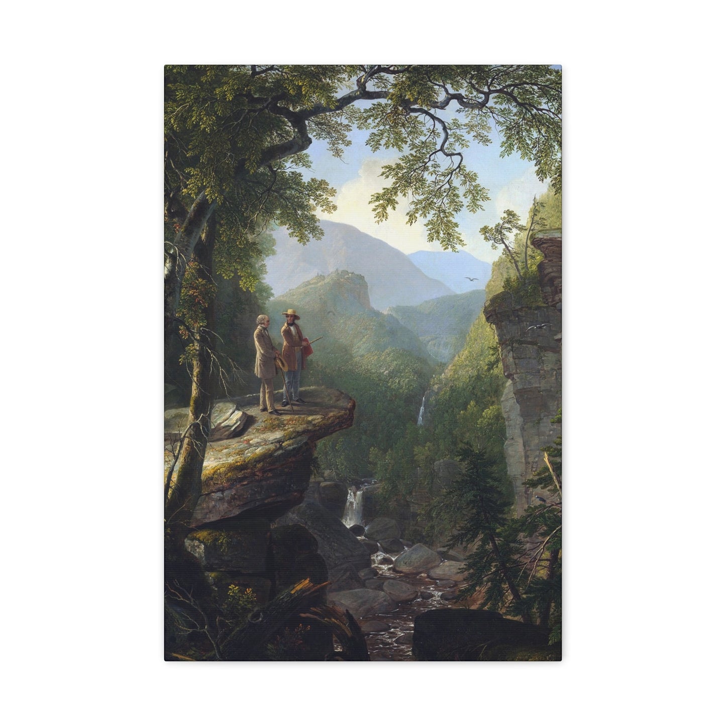 Asher Brown Durand (1796-1886) Kindred Spirits 1849 - Canvas Wall Art-16″ x 24″-The Sticker Space