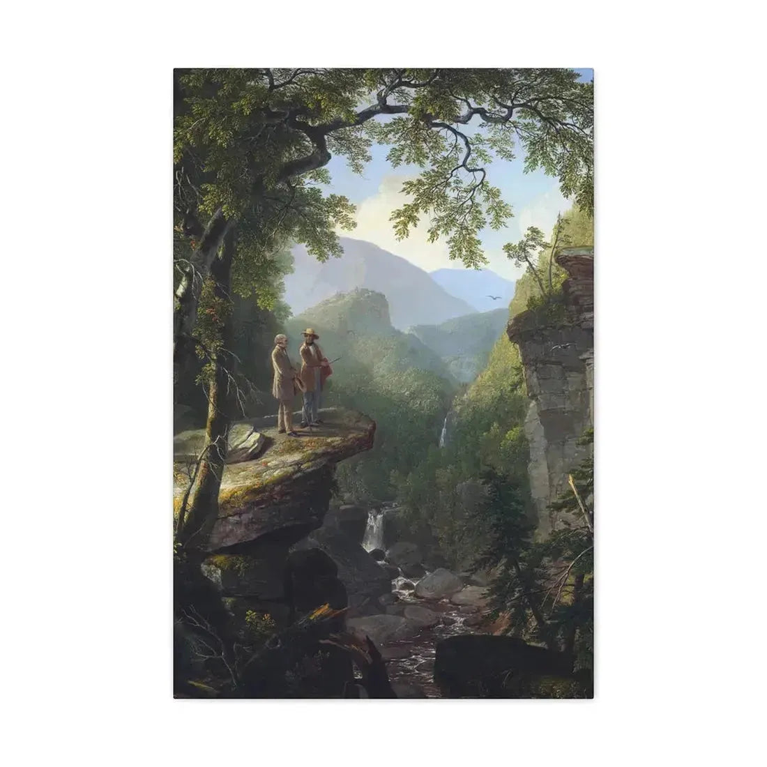 Asher Brown Durand (1796-1886) Kindred Spirits 1849 - Canvas Wall Art 20″ x 30″ 1.25" - The Sticker Space