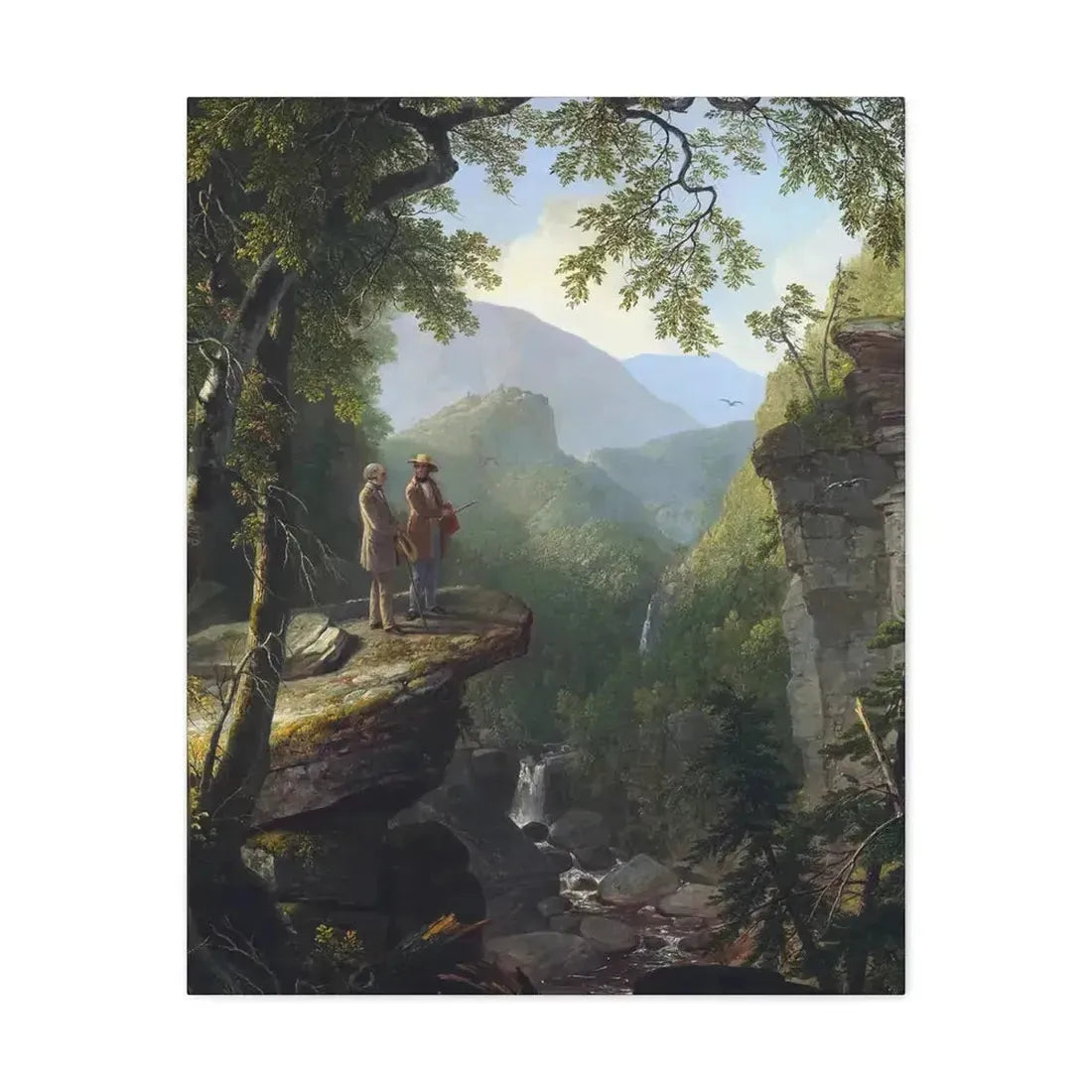 Asher Brown Durand (1796-1886) Kindred Spirits 1849 - Canvas Wall Art - The Sticker Space