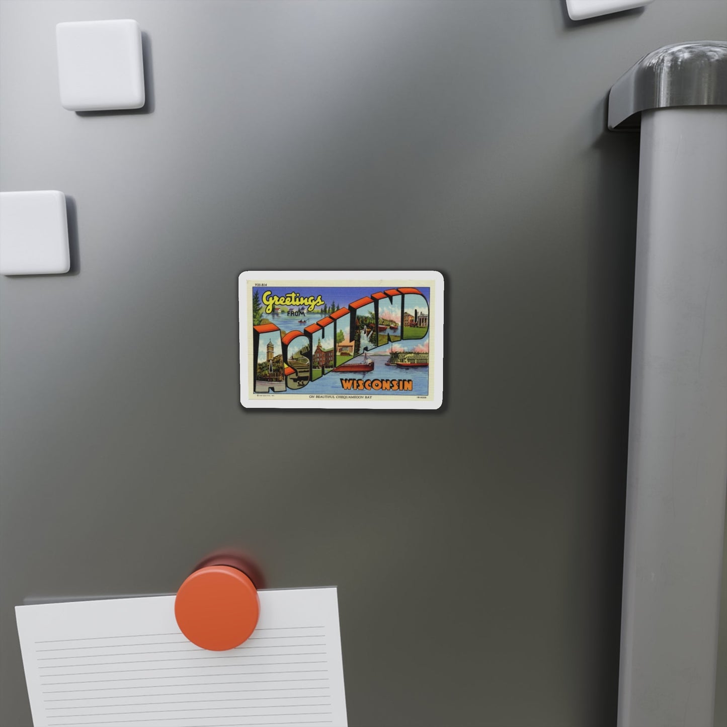 Ashland Wisconsin (Greeting Postcards) Die-Cut Magnet-The Sticker Space