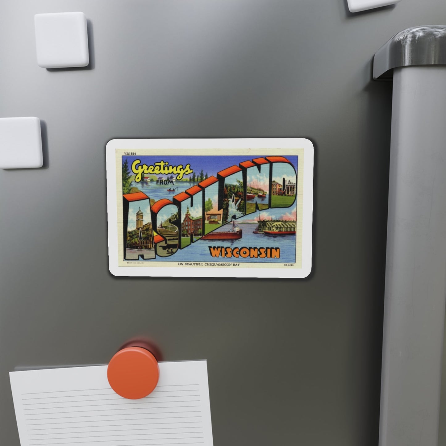 Ashland Wisconsin (Greeting Postcards) Die-Cut Magnet-The Sticker Space