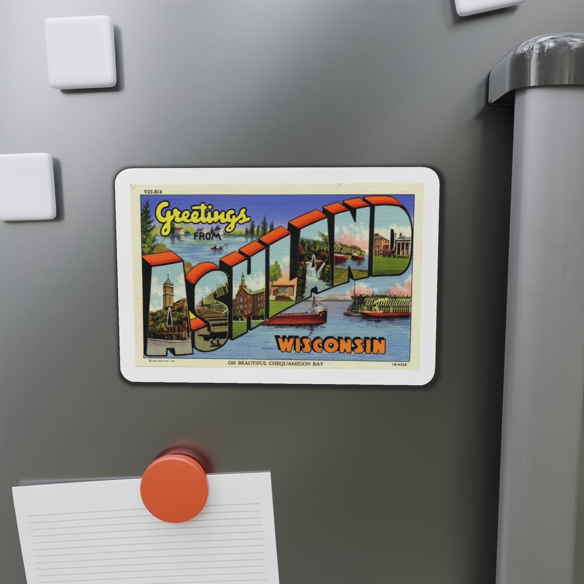 Ashland Wisconsin (Greeting Postcards) Die-Cut Magnet-The Sticker Space