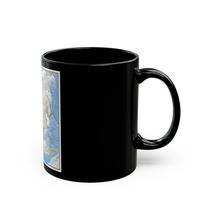 Asia (1971) (Map) Black Coffee Mug-The Sticker Space