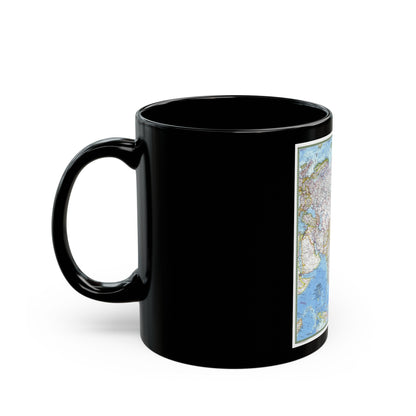 Asia (1971) (Map) Black Coffee Mug-The Sticker Space