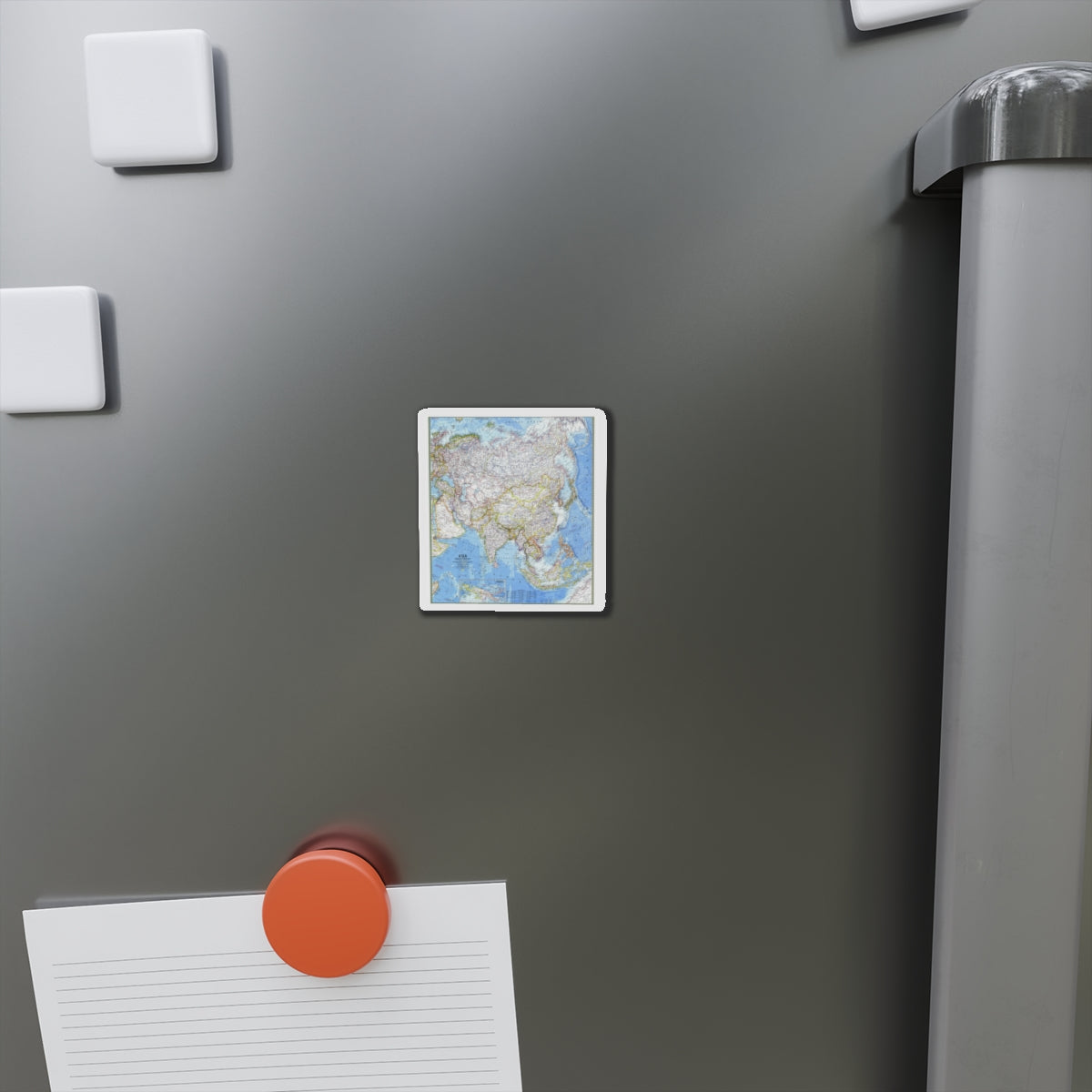 Asia (1971) (Map) Refrigerator Magnet-The Sticker Space