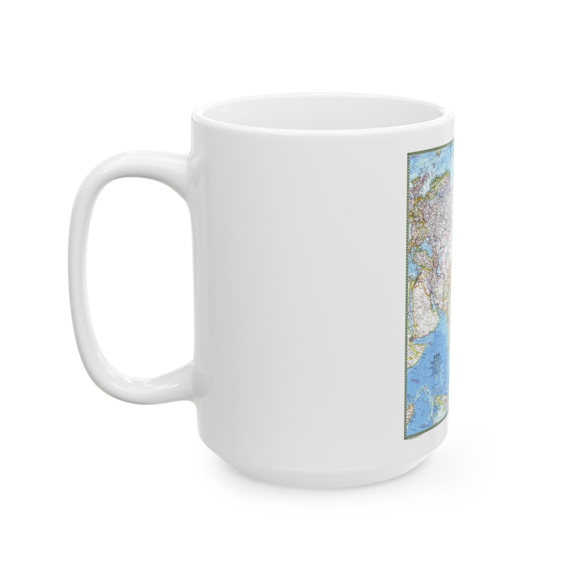 Asia (1971) (Map) White Coffee Mug-The Sticker Space