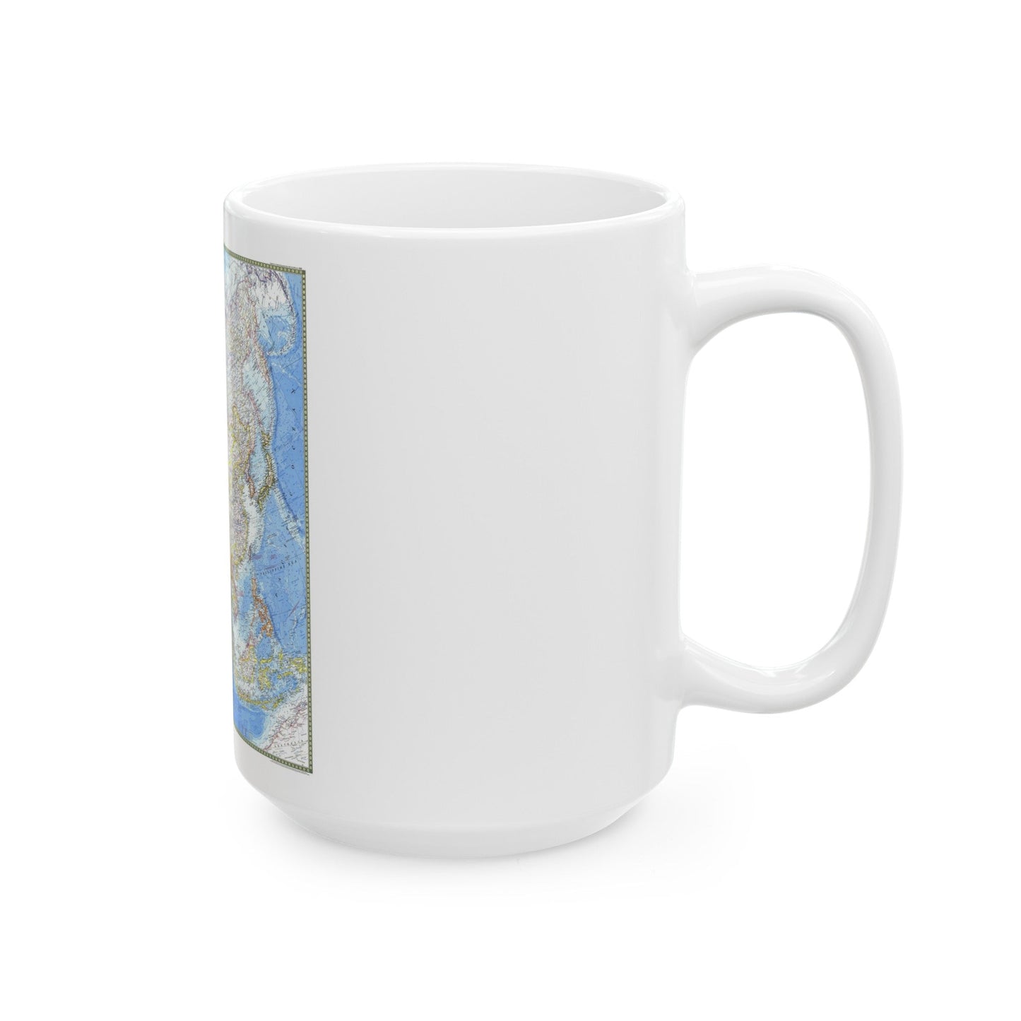 Asia (1971) (Map) White Coffee Mug-The Sticker Space