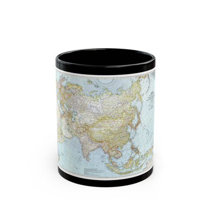 Asia and Adjacent Areas (1942) (Map) Black Coffee Mug-11oz-The Sticker Space