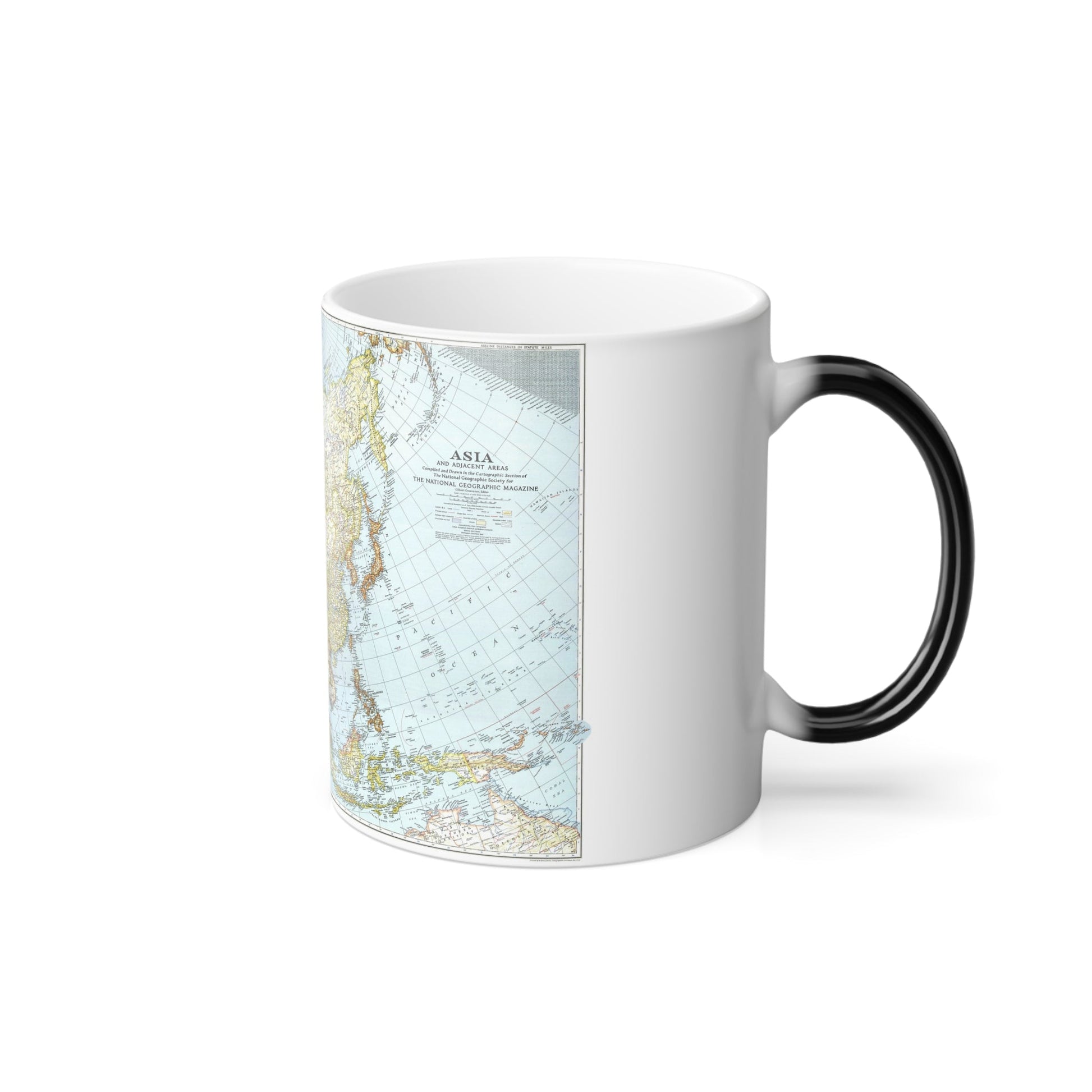 Asia and Adjacent Areas (1942) (Map) Color Changing Mug 11oz-11oz-The Sticker Space