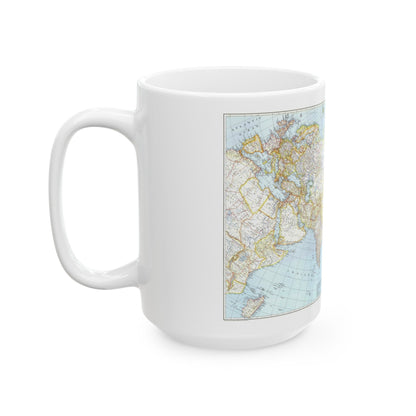 Asia and Adjacent Areas (1942) (Map) White Coffee Mug-The Sticker Space