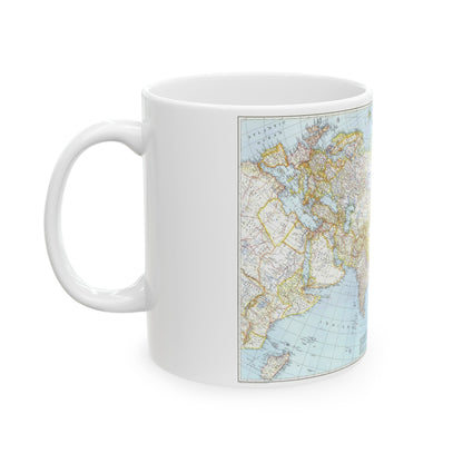 Asia and Adjacent Areas (1942) (Map) White Coffee Mug-The Sticker Space