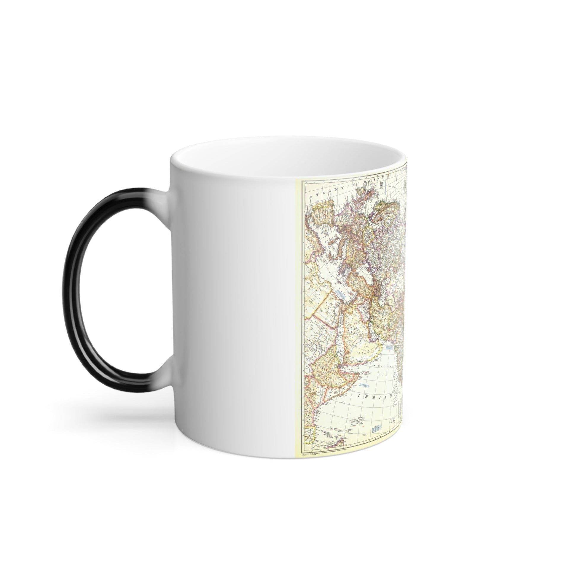 Asia and Adjacent Areas (1951) (Map) Color Changing Mug 11oz-11oz-The Sticker Space