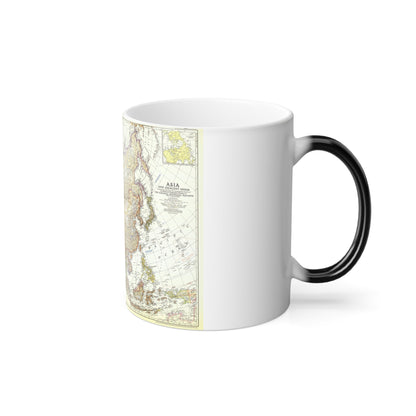 Asia and Adjacent Areas (1951) (Map) Color Changing Mug 11oz-11oz-The Sticker Space